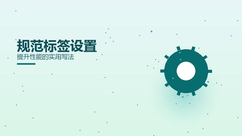 直说指南，规范标签设置提升性能的实用写法