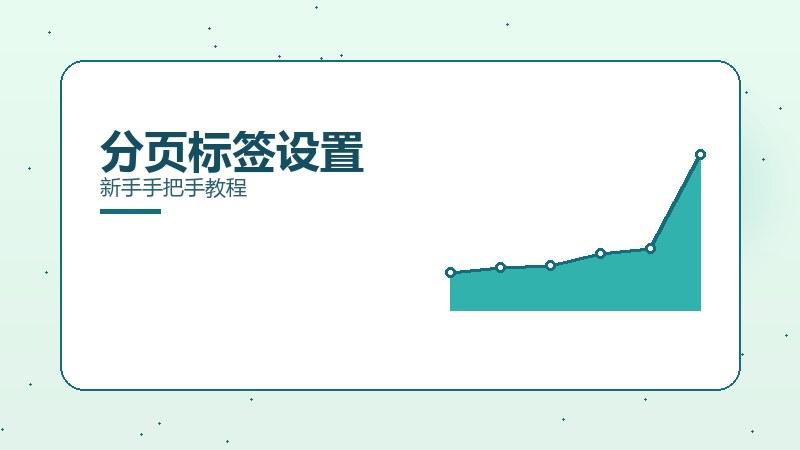 提升见闻丨分页标签设置新手手把手教程