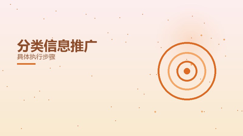 分类信息推广